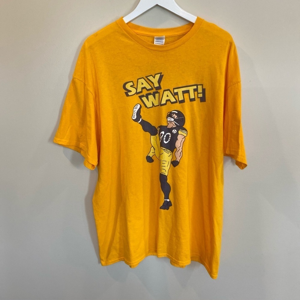 Say Watt Pittsburg Steelers T Shirt Mens 2XL JJ Watt Football